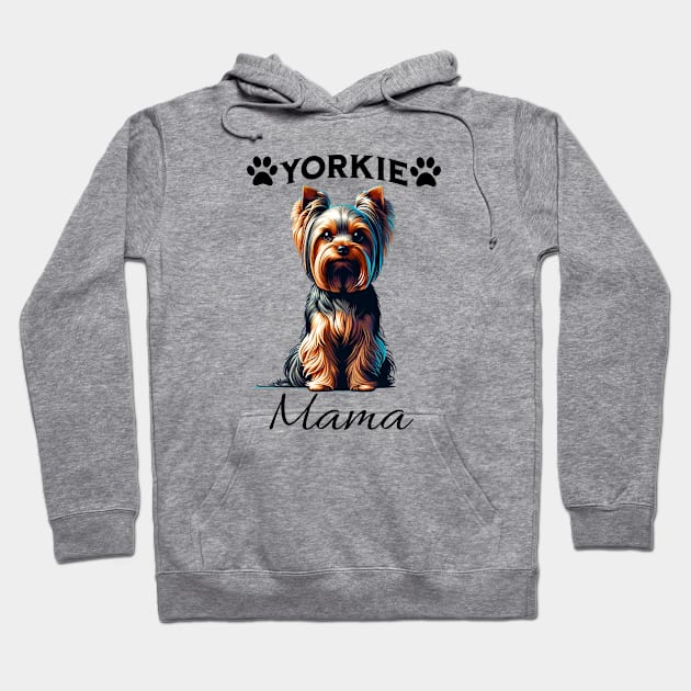 Yorkie Mama Hoodie by Blue Raven Designs